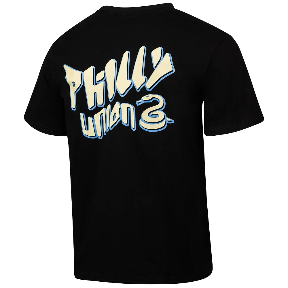 Men's  Black Philadelphia Union Team Script Relaxed T-Shirt