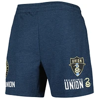 Men's Concepts Sport  Heather Navy Philadelphia Union Multi-Logo Shorts