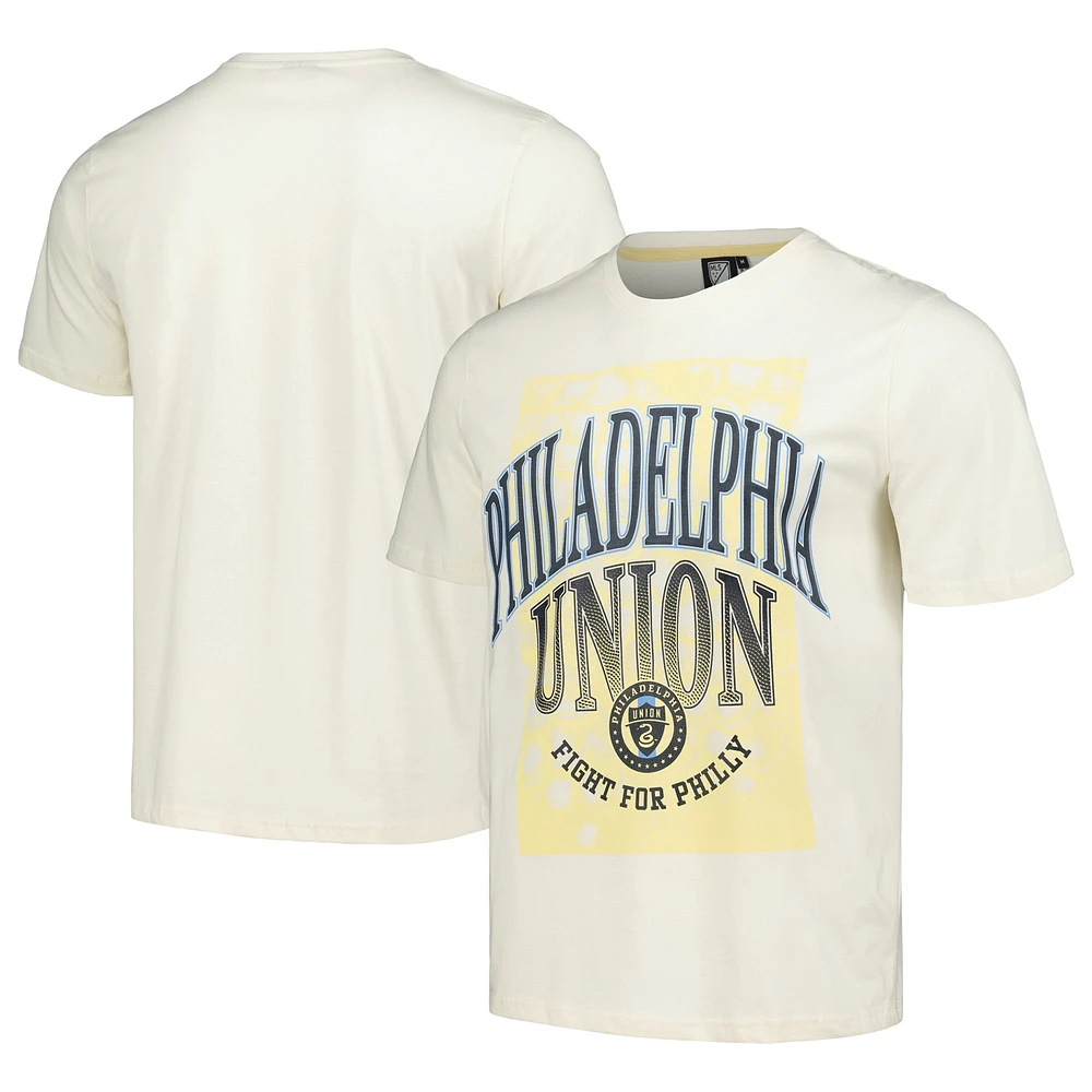 T-shirt décontracté épais crème Philadelphia Union des années 90 pour hommes