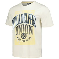 T-shirt décontracté épais crème Philadelphia Union des années 90 pour hommes