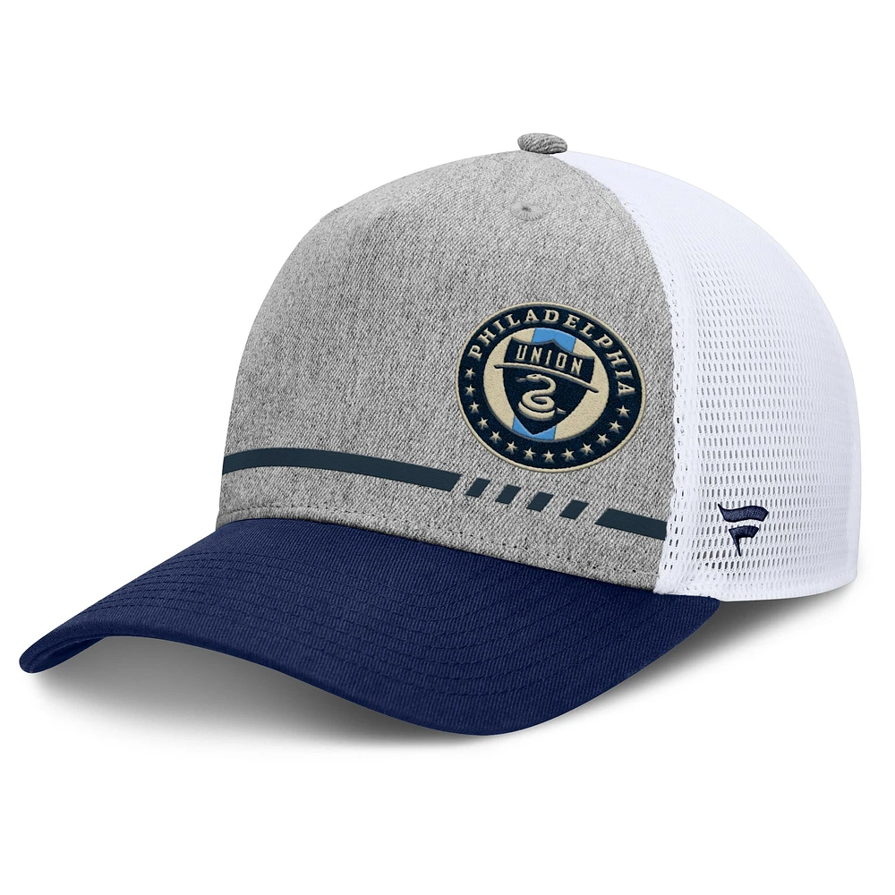 Men's Fanatics Heather Gray Philadelphia Union Low Block Trucker Adjustable Hat