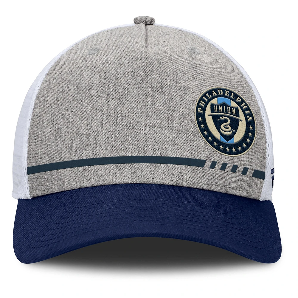 Men's Fanatics Heather Gray Philadelphia Union Low Block Trucker Adjustable Hat