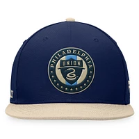 Casquette Snapback Philadelphia Union Downtown Fanatics pour hommes, bleu marine/or