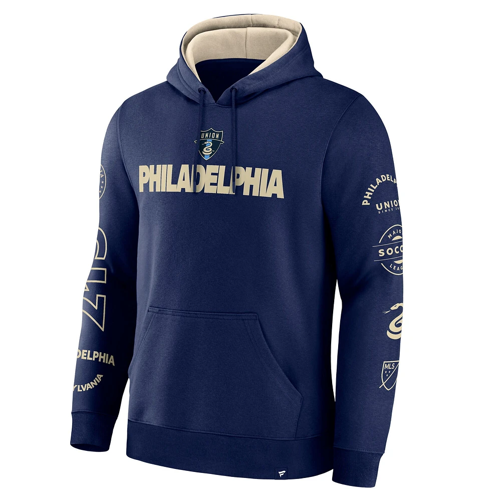 Sweat à capuche pour homme Fanatics Navy Philadelphia Union Penalty Kick Legacy