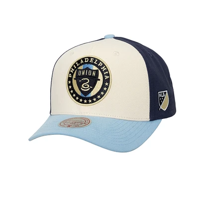 Casquette snapback Mitchell & Ness crème Philadelphia Union brossée Pro Crown pour homme