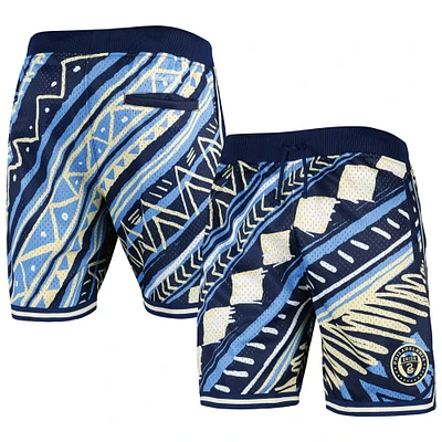 Short bleu marine Philadelphia Union Tribal pour hommes Mitchell & Ness