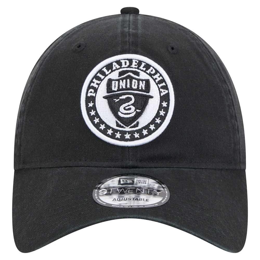 Men's New Era  Black Philadelphia Union 2025 Kickoff 9TWENTY Adjustable Hat