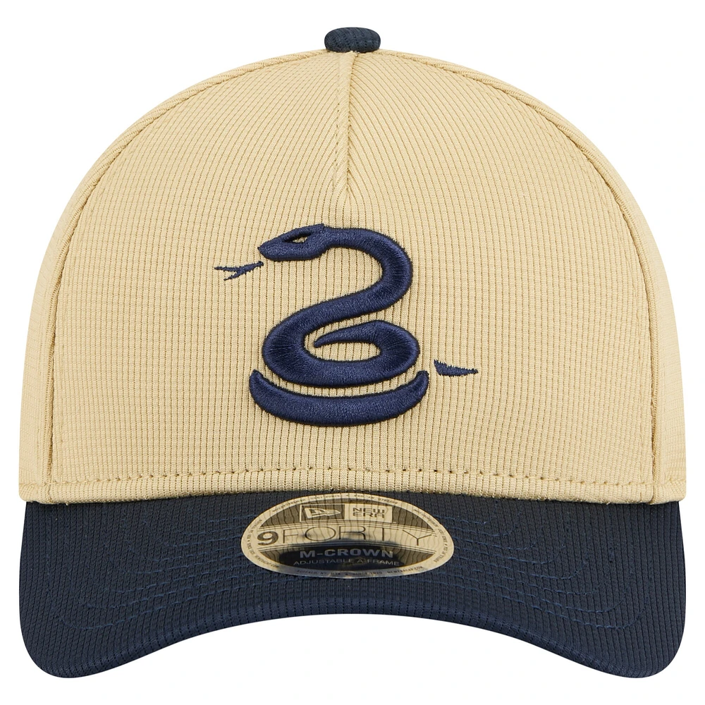 Men's New Era Gold Philadelphia Union 2025 Jersey Hook 9FORTY M-Crown Adjustable Hat