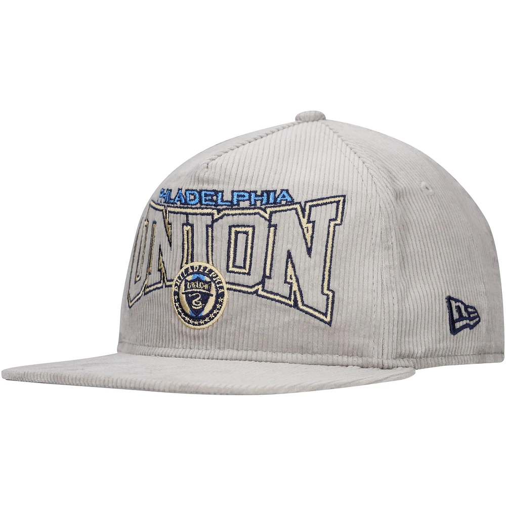 Casquette ajustable en velours côtelé Philadelphia Union de New Era pour homme