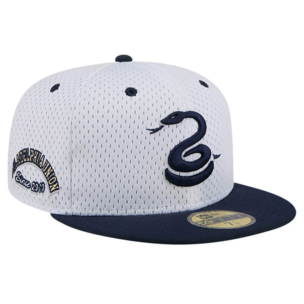 Casquette ajustée 59FIFTY en maille Philadelphia Union Throwback New Era pour hommes, grise