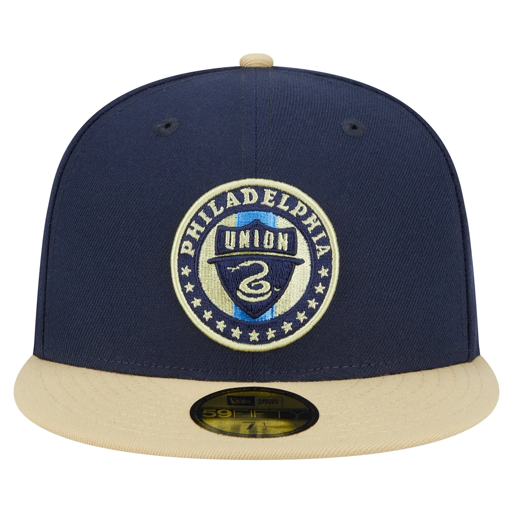 Men's New Era  Navy Philadelphia Union 2025 Kickoff 59FIFTY Fitted Hat