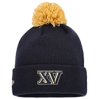 Bonnet en tricot à revers pour homme New Era bleu marine Philadelphia Union Anniversary avec pompon