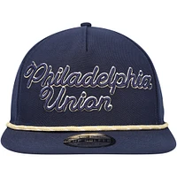 Casquette réglable bleu marine Philadelphia Union Script Golfer New Era pour hommes