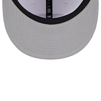 Casquette ajustée 59FIFTY New Era pour homme, blanc/bleu marine