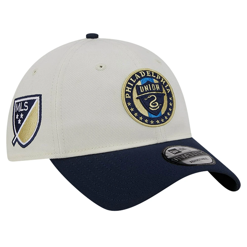 Men's New Era White Philadelphia Union 2024 Kick Off Collection 9TWENTY Adjustable Hat