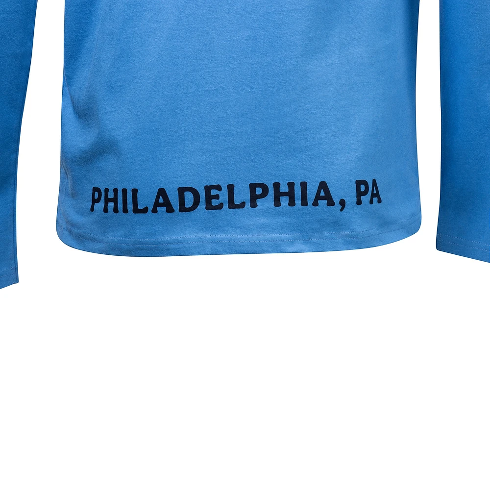 Men's Sport Design Sweden  Light Blue Philadelphia Union 2025 Jersey Hook Relaxed Fit Long Sleeve Hoodie T-Shirt