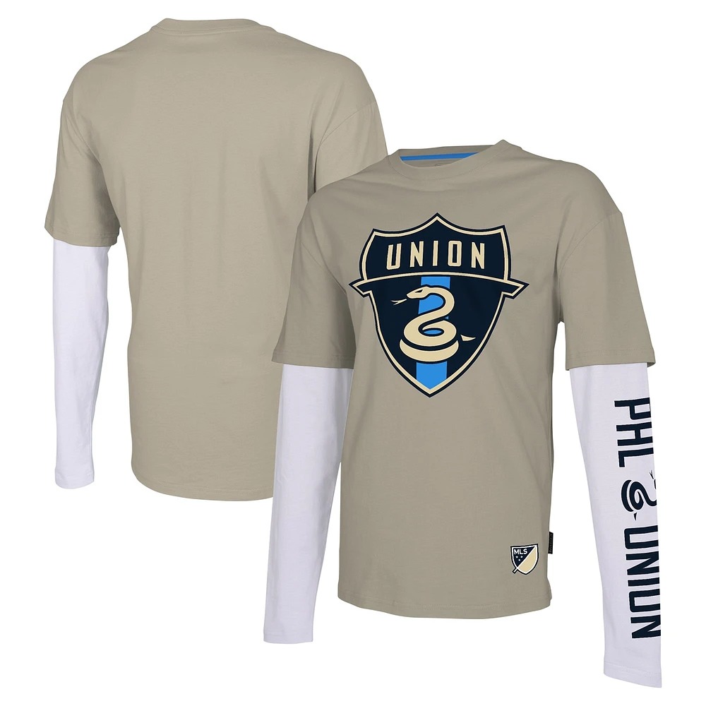 T-shirt à manches longues Stadium Essentials pour hommes, beige, Philadelphia Union Status