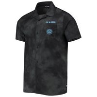 Men's The Wild Collective Black Philadelphia Union Abstract Cloud Button-Up Shirt