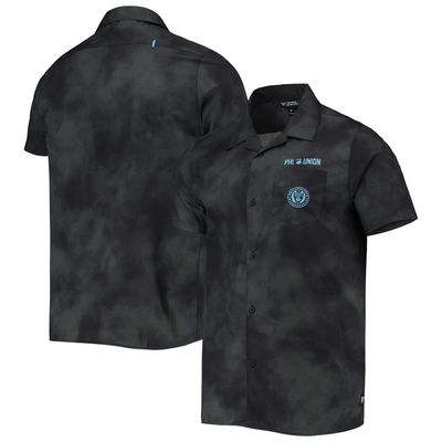 Men's The Wild Collective Black Philadelphia Union Abstract Cloud Button-Up Shirt