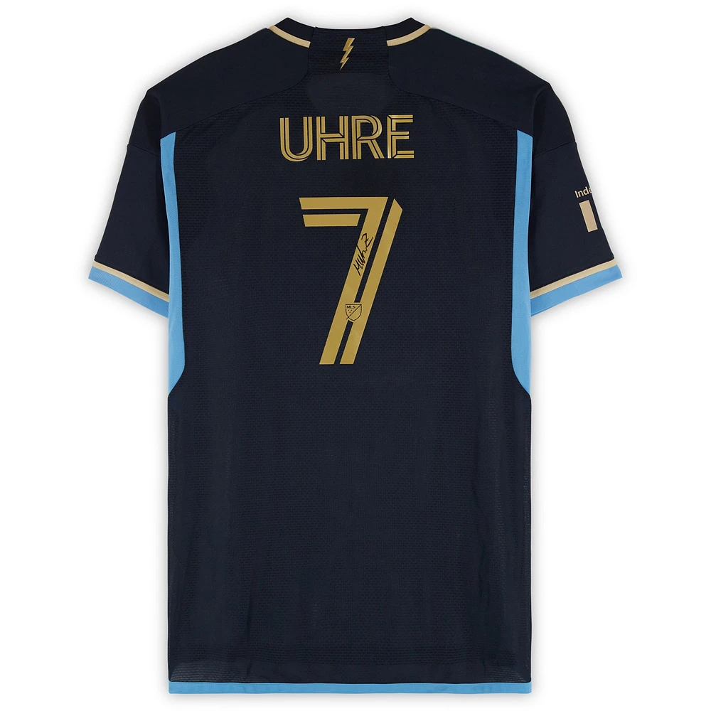 Mikael Uhre Philadelphia Union Autographed Match-Used #7 Navy adidas Jersey from the 2024 MLS Season - Size L