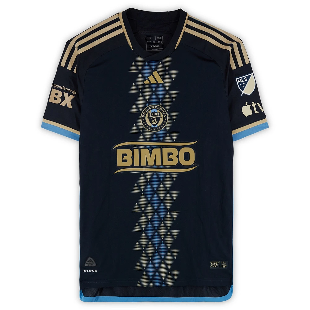 Mikael Uhre Philadelphia Union Autographed Match-Used #7 Navy adidas Jersey from the 2024 MLS Season - Size L