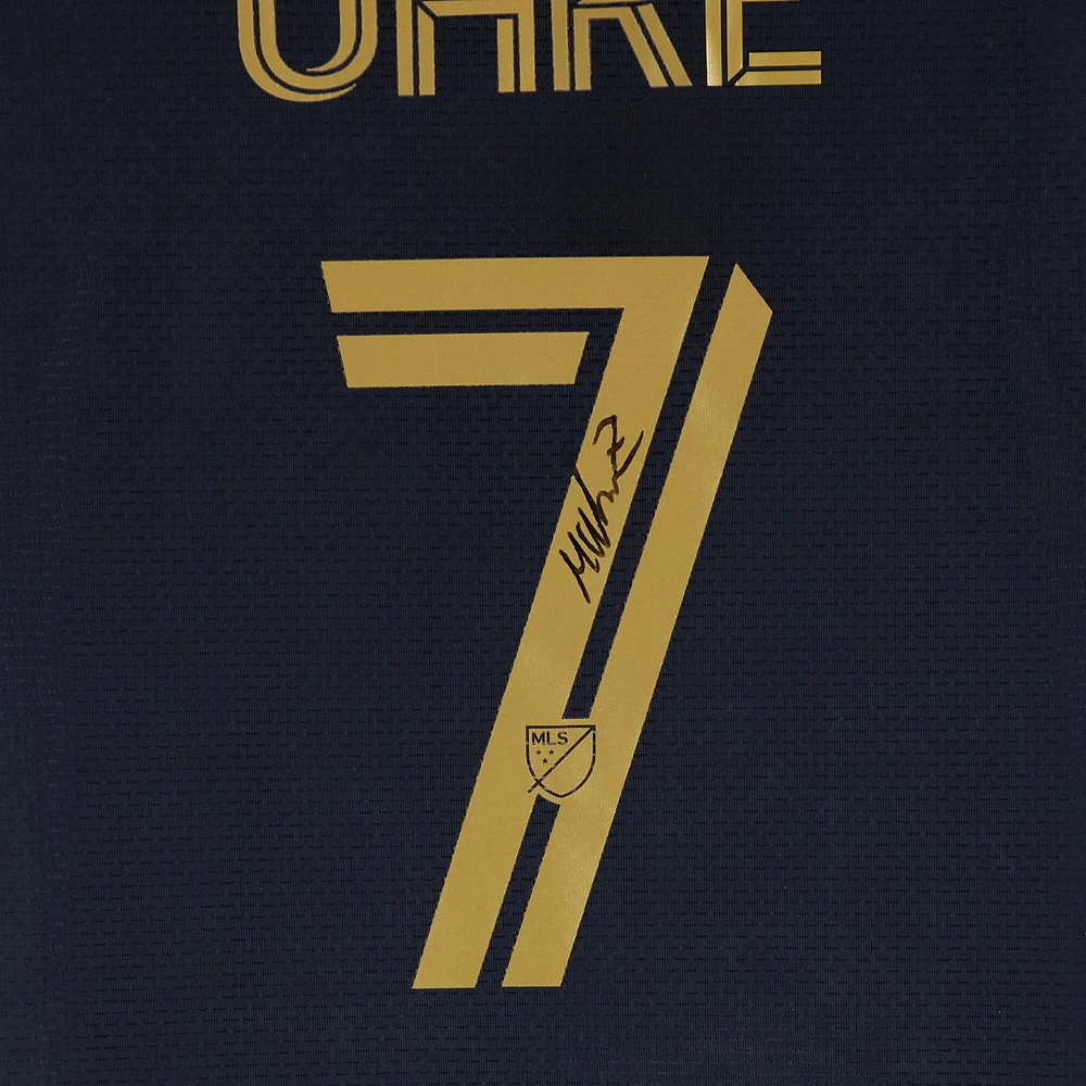 Mikael Uhre Philadelphia Union Autographed Match-Used #7 Navy adidas Jersey from the 2024 MLS Season - Size L