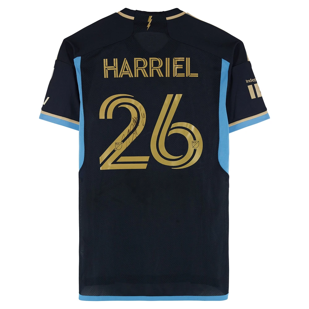 Nathan Harriel Philadelphia Union Autographed Match-Used #26 Navy adidas Jersey from the 2024 MLS Season - Size M