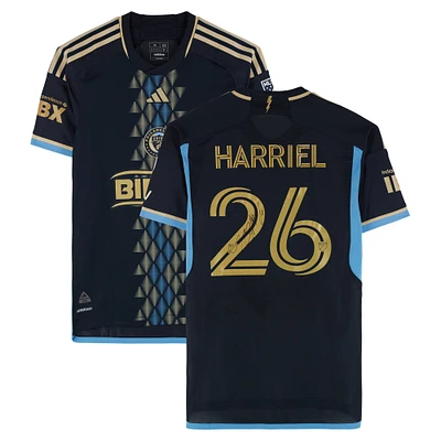 Nathan Harriel Philadelphia Union Autographed Match-Used #26 Navy adidas Jersey from the 2024 MLS Season - Size M