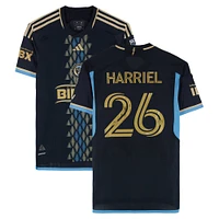 Nathan Harriel Philadelphia Union Autographed Match-Used #26 Navy adidas Jersey from the 2024 MLS Season - Size M