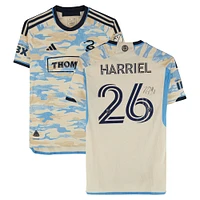 Nathan Harriel Philadelphia Union Autographed Match-Used #26 Tan adidas Jersey from the 2024 MLS Season - Size M