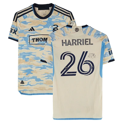 Nathan Harriel Philadelphia Union Autographed Match-Used #26 Tan adidas Jersey from the 2024 MLS Season - Size M