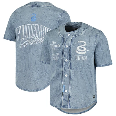 Unisex The Wild Collective Blue Philadelphia Union Denim Button-Up Shirt