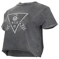 Women's Concepts Sport  Charcoal Philadelphia Union Distressed Market Cropped T-Shirt