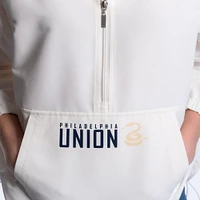 Women's Lusso  White Philadelphia Union Paige Half-Zip Hooded Jacket