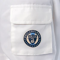 Women's Lusso  White Philadelphia Union Paige Half-Zip Hooded Jacket