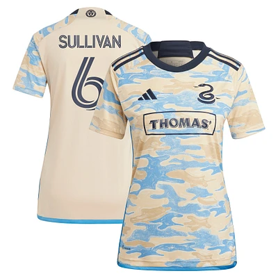 Maillot secondaire réplique adidas Cavan Sullivan Tan Philadelphia Union 2024 pour femme