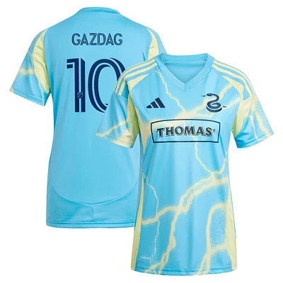 Women's adidas Daniel Gazdag Blue Philadelphia Union 2025 The Voltage Kit Replica Player Jersey