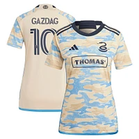 Women's adidas Daniel Gazdag Tan Philadelphia Union 2023 For Philly Replica Jersey