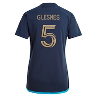 Women's adidas Jakob Glesnes Navy Philadelphia Union 2024 The XV Kit Replica Player Jersey