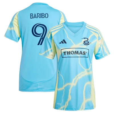Women's adidas Tai Baribo Blue Philadelphia Union 2025 The Voltage Kit Replica Player Jersey