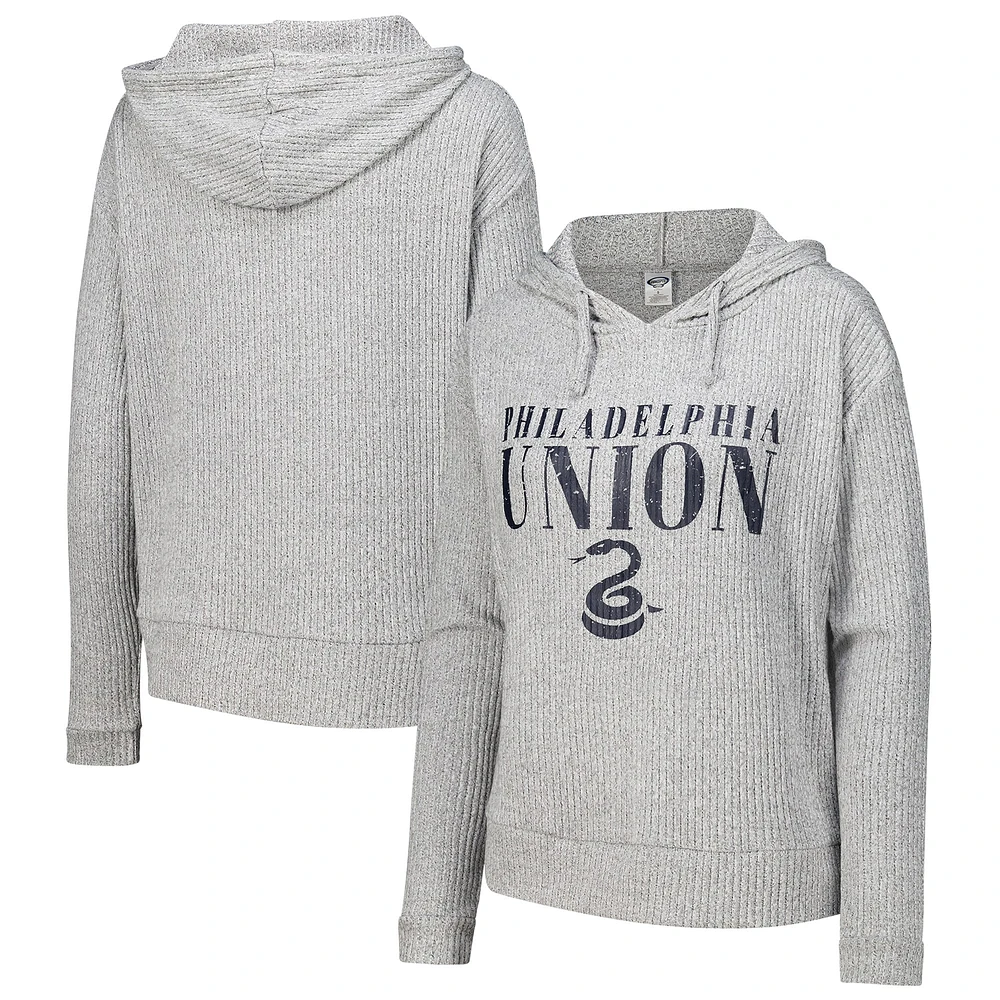 T-shirt à capuche manches longues pour femme Concepts Sport gris Philadelphia Union Juniper