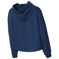 Women's Concepts Sport Navy Philadelphia Union Elevation Tri-Blend Long Sleeve Pullover Hoodie