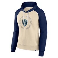 Women's Fanatics Cream/Navy Philadelphia Union Instep Raglan Pullover Hoodie