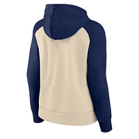 Women's Fanatics Cream/Navy Philadelphia Union Instep Raglan Pullover Hoodie