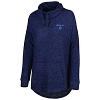 Women's Heathered Navy Philadelphia Union Cuddle Tri-Blend Pullover Sweatshirt