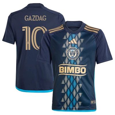 Jeune adidas Daniel Gazdag Marine Philadelphie Union 2024 The XV Kit Réplique Maillot de Joueur