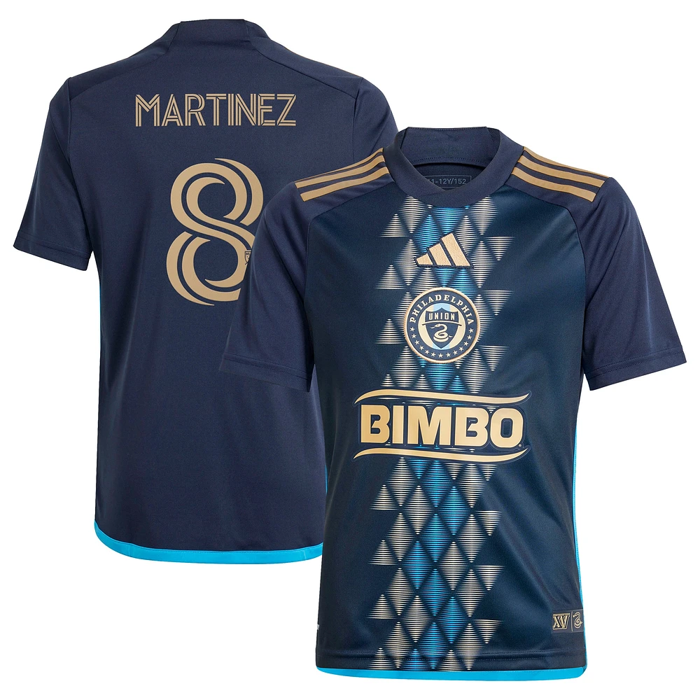 Youth adidas Jose Martinez Navy Philadelphia Union 2024 The XV Kit Replica Player Jersey