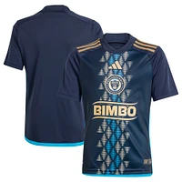 Maillot adidas bleu marine Philadelphia Union 2024 The XV Kit Replica pour enfant