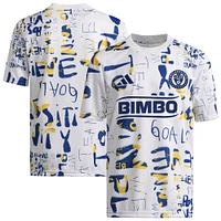 Haut d'avant-match adidas Philadelphia Union 2024 MLS Kick Childhood Cancer pour jeunes Blanc