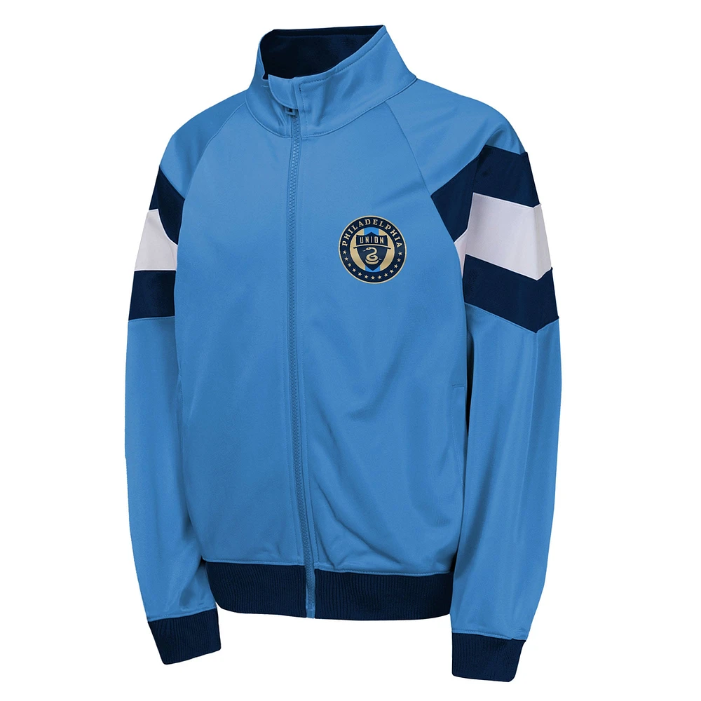 Youth  Blue Philadelphia Union Field General Track Full-Zip Jacket
